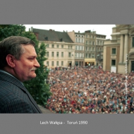 Lech Wałesa - president`s election - Torun 1990
